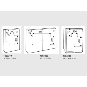 Jokey Medizinschrank Standard 42 cm x 31,5 cm Weiß Hochglanz