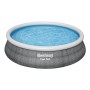 Bestway Fast Set Pool, Ø 457 cm, Schiefergrau. Quick-Up Pool mit Luftring und Wasser.