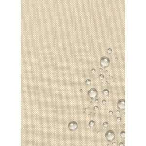 Detailaufnahme: Beiges Palettenkissen Rückenkissen (120x40cm) mit Wassertropfen.