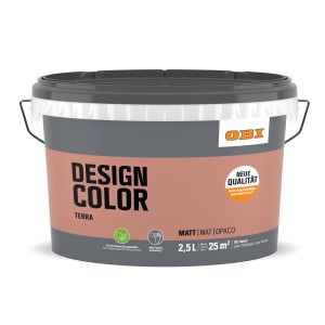 Eimer OBI Design Color Terracotta, 2,5 l, matte bunte Wandfarbe für Innen.