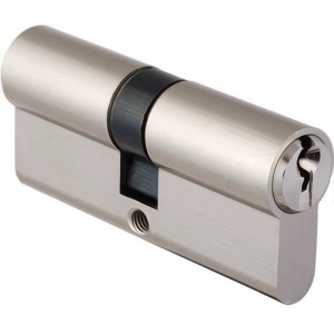 Vernickelter Profilzylinder 45/45 mm für Fenster und Türen.