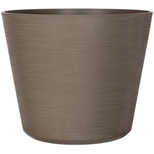 Deroma Pflanztopf Wow in Sandstone, Ø 37 cm, aus Kunststoff mit strukturierter Oberfläche, frost- & UV-beständig für Innen & Außen.