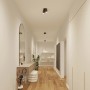 Philips Hue GU10 LED-Spots, 2er Set, in Flur-Szene mit warmweißem Licht.