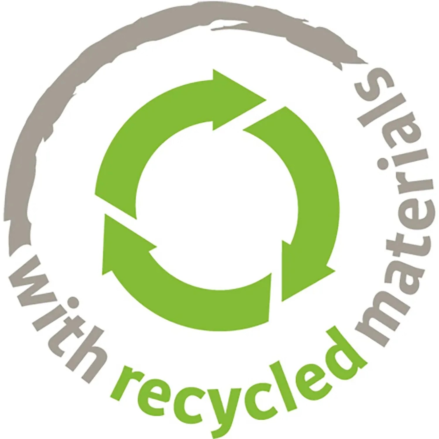 Symbol für Pflanzgefäß aus recyceltem Material.