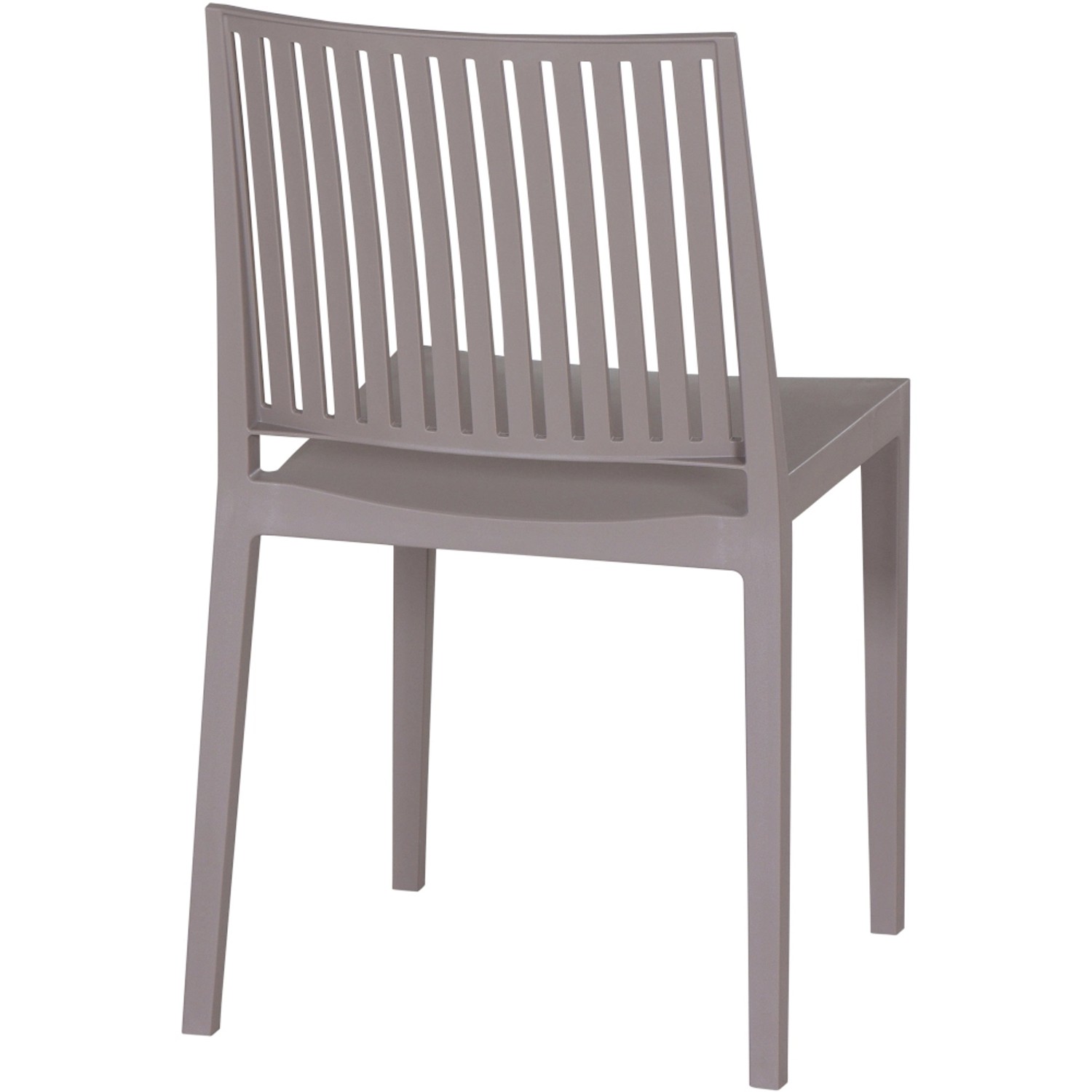 Siena Garden Lane Stapelstuhl, taupe, aus recycelbarem Material. Gartenstuhl für Terrasse und Balkon.