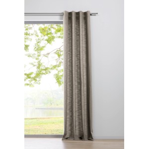 Mydeco Schlaufenschal Balance Cappuccino, 300x135 cm, Fenstervorhang mit Ösen.