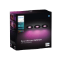 Philips Hue Smart-Einbauspot Xamento White & Color Ambiance Schwarz 3er Pack