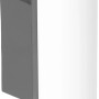 Moderne, dunkelgraue OBI LIGHTING LED-Außenwandleuchte Luino mit zylindrischem, weißem Schirm.