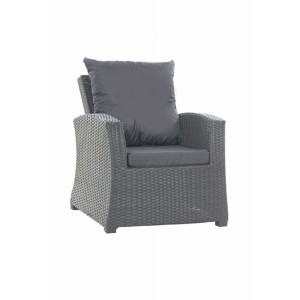 Setgarden Mix 6er Set Sitzkissen Für Polyrattan Sessel 50x52x7 Sitz + 50x56 cm Rückenlehne 1tlg Anthrazit