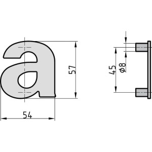 Basi Hausnummer & Buchstaben HN 160 A Stahl Anthrazit