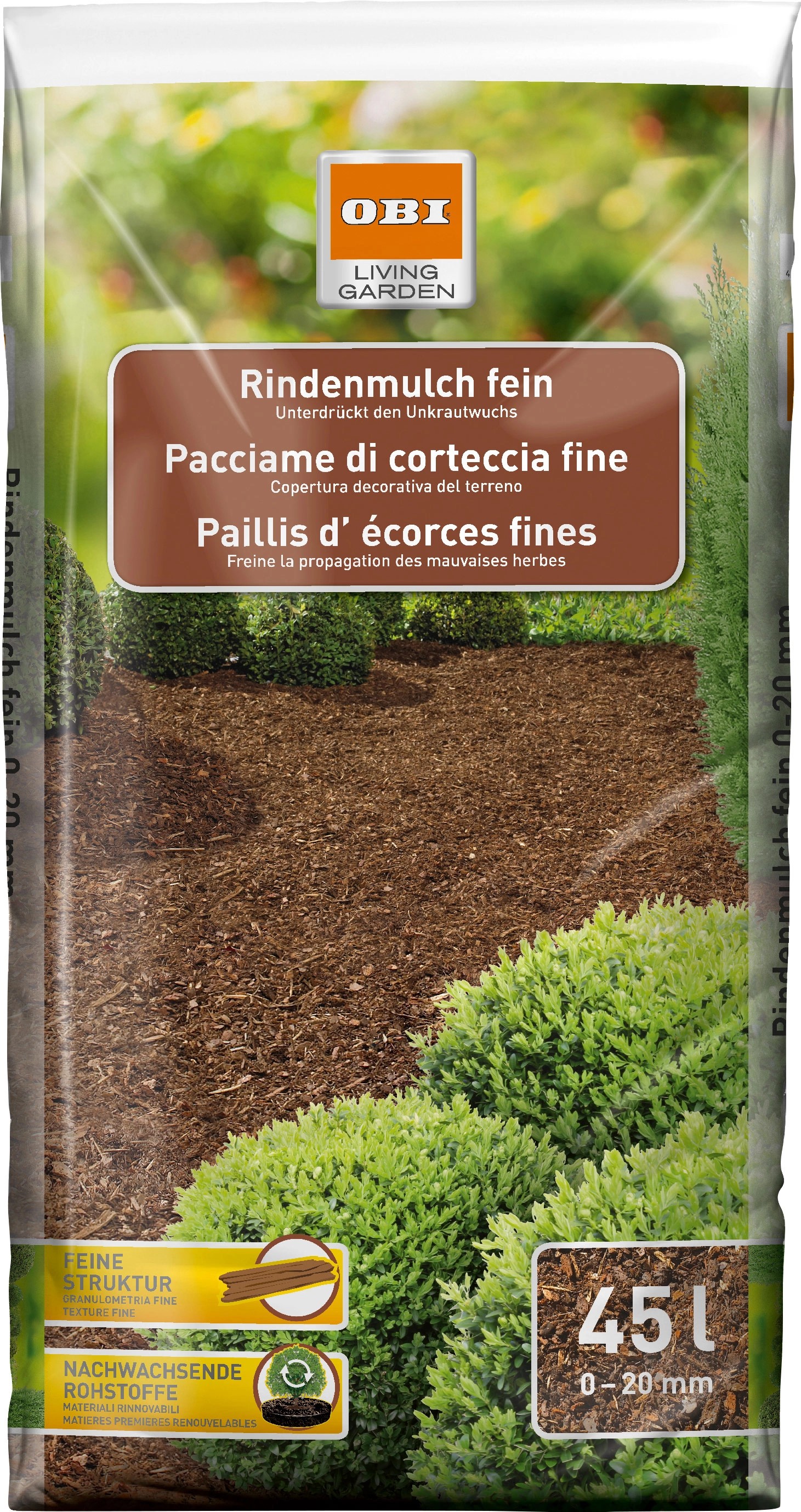 OBI Rindenmulch Fein 2.295 l (51 x 45 l) 1 Palette kaufen bei OBI