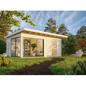 Palmako Gartenhaus Andrea Slide Plus Naturbelassen 595 cm x 300 cm FSC®