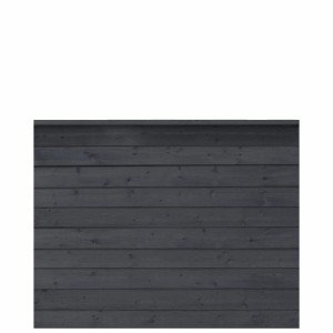 Schwarzer Sichtschutzzaun Klink aus Nadelholz, 174x129 cm, für den Garten.