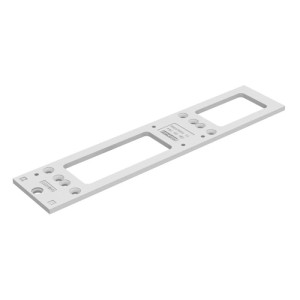 Weiße GEZE Montageplatte für Türschließer TS2000V, TS4000 & TS5000.
