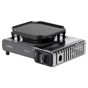 Campingaz Kocher Camp Bistro 3 mit Grillplatte, ideal für Camping und Outdoor-Küche.