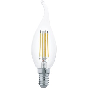 Eglo E14 LED Leuchtmittel in Kerzenform, 4W, warmweißes Licht für Wohnräume.