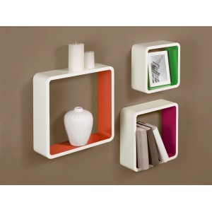 OBI Kubusset Roanne Weiß 36 cm x 36 cm 3-teilig