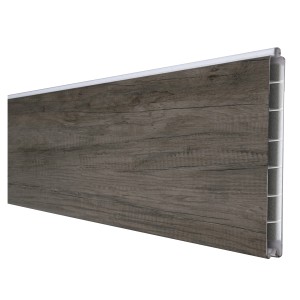 GroJa Basicline Einzelprofil in Monument Oak Optik für Sichtschutzzäune, 180x15cm.
