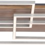 Moderne LED-Deckenleuchte Palma mit Holzdekor und schwenkbaren, eckigen Rahmen für Wohnräume.