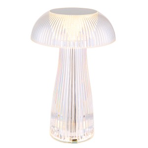 Klare Globo Tischleuchte Gixi, 25 cm, aus Kunststoff. LED-Tischlampe mit Touchdimmer.