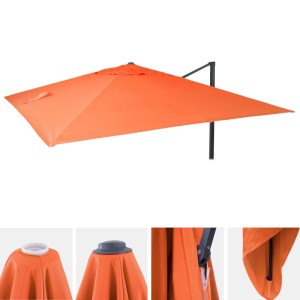 Terracottafarbener Ersatzbezug für MCW Sonnenschirm A96, 3,5x3,5 m.