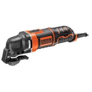 Black+Decker Multifunktionswerkzeug MT300KA mit Zubehörset, Multitool in Schwarz und Orange.