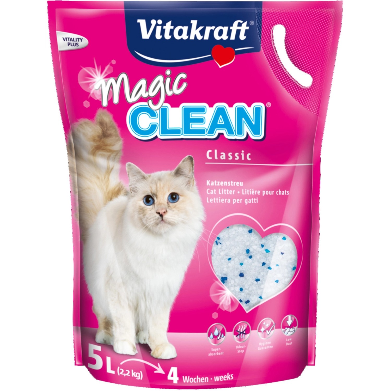 Magic Clean Katzenstreu, nicht klumpend, 5 l Packung.