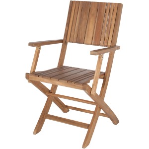 Siena Garden Klappsessel Falun, beige, aus Akazienholz. Gartenstuhl zum einfachen Verstauen.