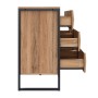 okwish Sideboard mit Metallbeinen Erhöhten Türen Wohnzimmer 120x40x80cm Schwarz Natur_7
