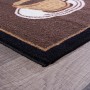 Teppichläufer Coffee, 67x180 cm, mit Kaffeetassen-Motiv. Küchenläufer, braun.