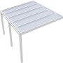 Weiße Terrassenüberdachung Professional mit Glas, 400x300 cm. Robuste Aluminiumkonstruktion.