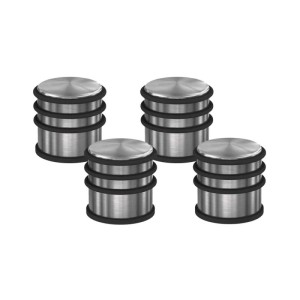 Basi Boden Türstopper Set, 4 Stück, Edelstahl mit Gummiringen