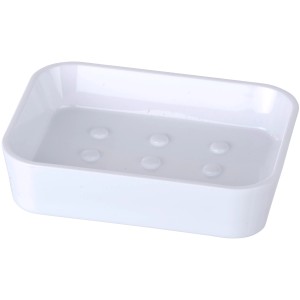 Wenko Seifenablage Candy White aus Kunststoff, moderne Seifenschale für das Badezimmer.
