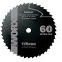 Worx HSS Sägeblatt WA5047, 115mm, 60 Zähne für Kreissägen zum Sägen von Metall, Holz und PVC.