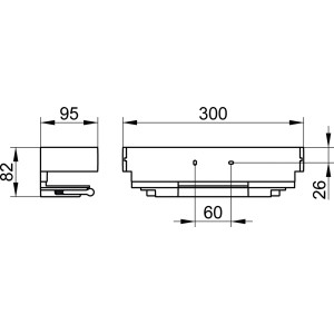 Technische Zeichnung Keuco Duschkorb Edition 11 mit Maßen für Montage und Installation.