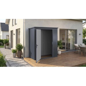 Weka Metall-Gerätehaus Gary 192 cm x 97,8 cm Anthrazit