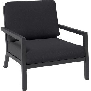 Lounge-Sessel Springtown Aluminium Schwarz-Dunkelgrau