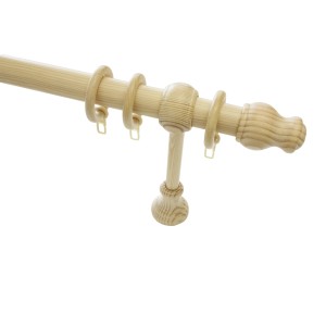 Gardinia Lugano Gardinenringe, 10er-Pack, Kiefernholz für 28 mm Stangen. Zubehör für Stilgarnituren.