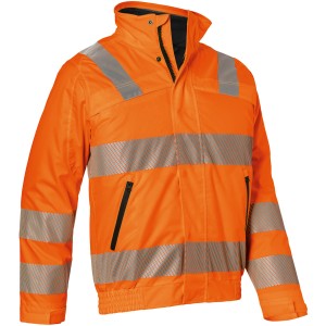 Warnorange Kübler Workwear Warnschutzjacke Reflectiq Gr. XXL mit Reflexstreifen.