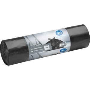 Rolle schwarze Abfallsäcke, 240 l, 7 Stück, für Garten- und Hausabfälle.