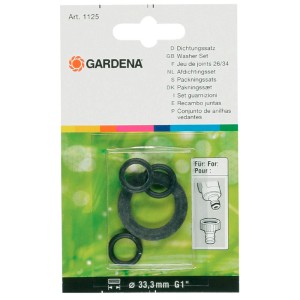Gardena Dichtungs-Satz für Hahnstück 940231, bestehend aus Flachdichtung und O-Ringen.