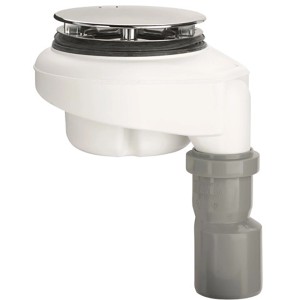 Bette Ablaufgarnitur Down, weiß, für flache Duschwannen mit 90 mm Ablauf.