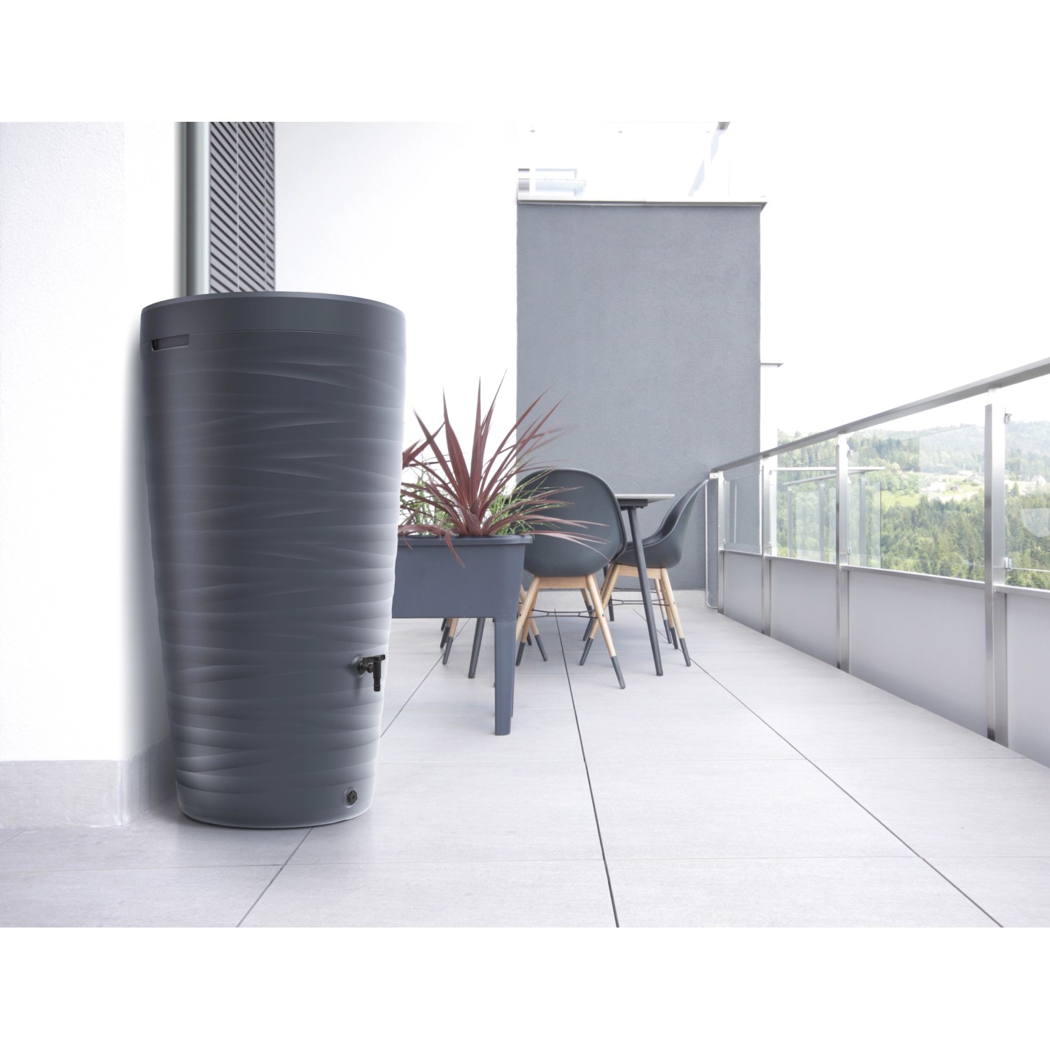 Waterform Regentonne Maze 240 l Anthrazit kaufen bei OBI