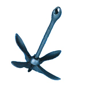 Seilflechter Faltklappanker, 0,7 kg, verzinkt, für Wassersport.