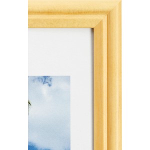 Holzbilderrahmen Ahorn, gerillt, 10x15 cm, für Fotos und Bilder, zum Aufstellen.