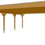 Skan Holz Carport Grunewald, Doppelcarport aus Eiche Hell mit EPDM-Dach auf acht Pfosten.