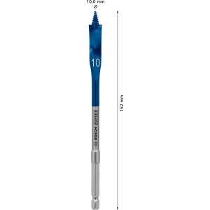 Bosch Expert Selfcut Flachfräsbohrer, 10 mm Durchmesser, für schnelles Bohren in Holz.