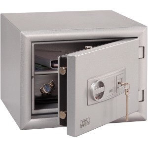 Burg-Wächter Wertschutzschrank MTD 740 K, Tresor mit geöffneter Tür, silber-metallic.