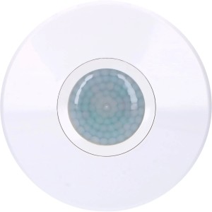 Weißer LED's light Deckensensor PIR mit 360° Erfassungswinkel für Deckenmontage.