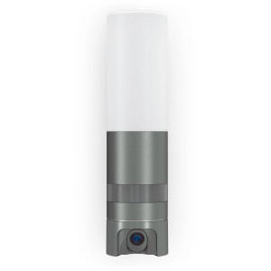 Steinel LED-Außenleuchte L 620 Cam SC in Anthrazit mit integrierter Kamera.